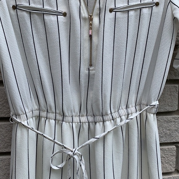 Ci Sono Striped Shirt Dress Off white/Navy S - Picture 3 of 9